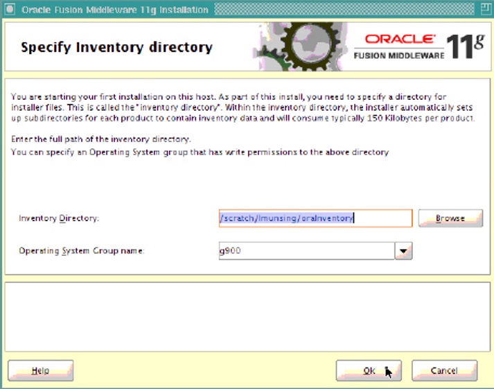 Specific inventory directory